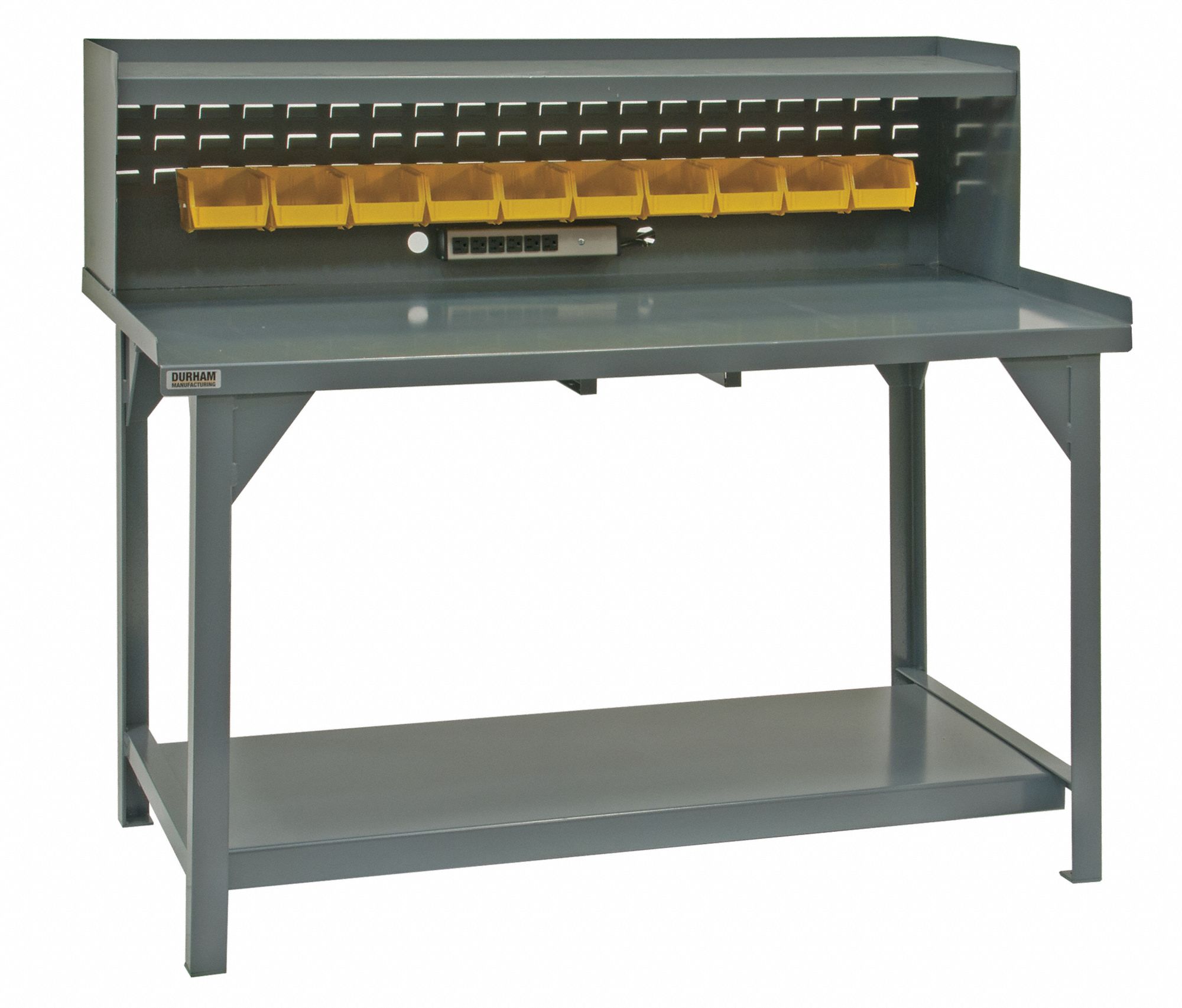 DURHAM MFG Workbench, Steel, 30 in Depth, 34 in Height, 60 in Width