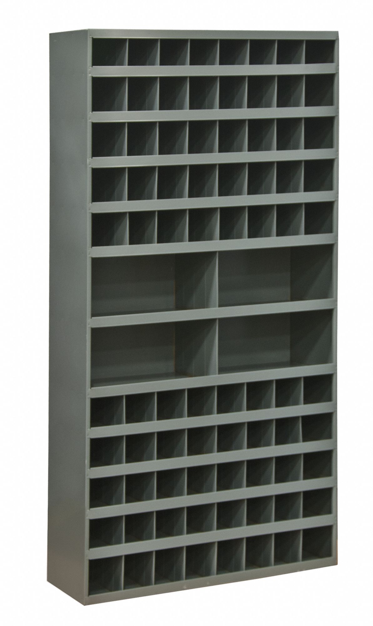 DURHAM MFG, 34 in x 12 in x 66 in, 84 Compartments, Pigeonhole Bin Unit