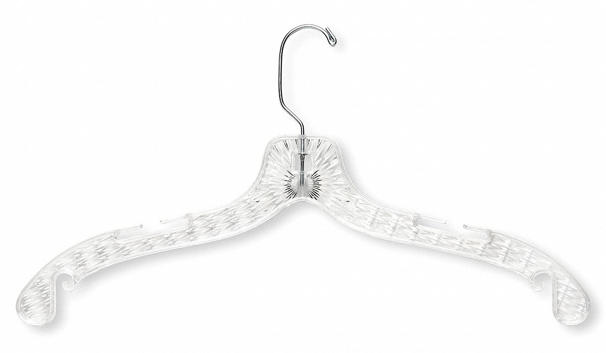 HONEYCANDO Plastic Crystal Cut Dress Hanger with Clear Finish; PK8