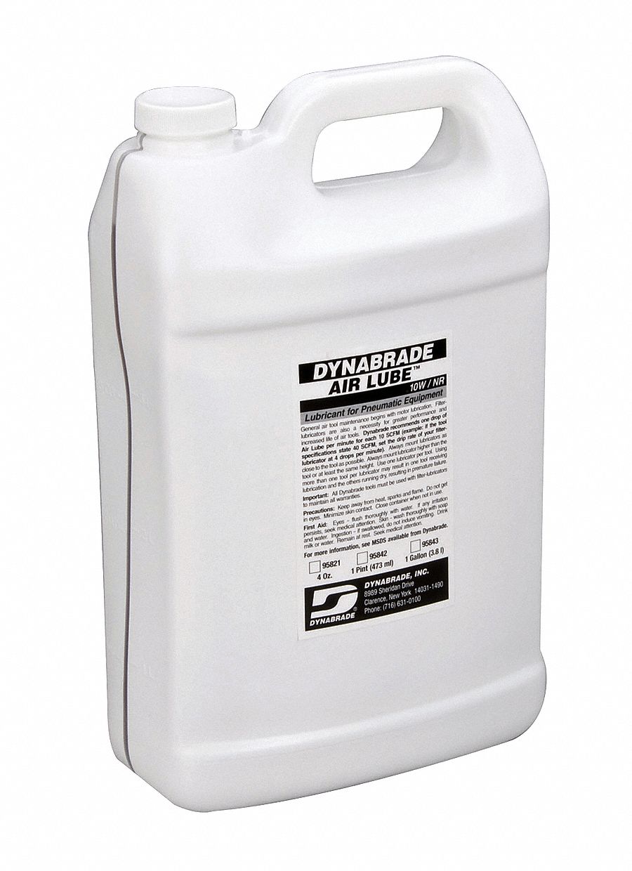 DYNABRADE Air Tool Lubricant, Mineral Base Oil, 1 gal 15V98495843