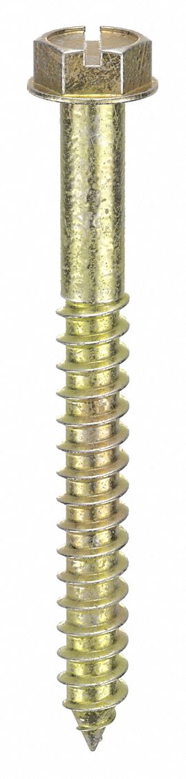 2 1/2 in Overall Lg, 1/4 in Dia, Concrete Anchor Screw - 15W126|14212HS