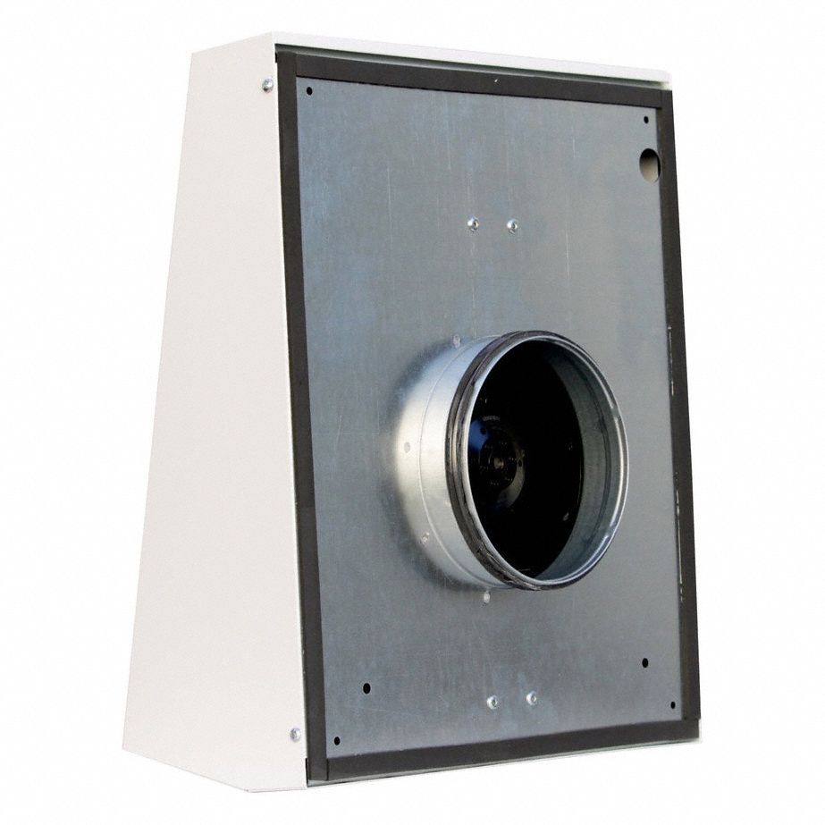 FANTECH Exhaust Fan 378 cfm, 8 in Duct, 115V AC, PowderCoated Steel