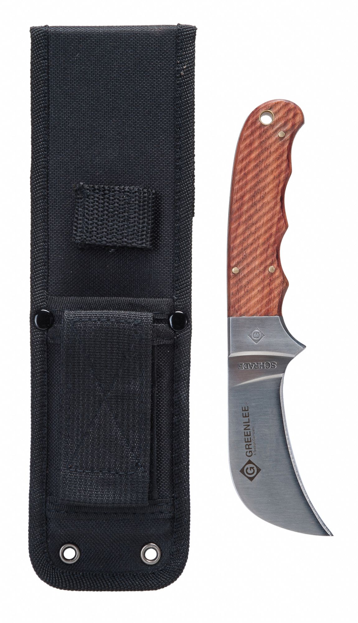 GREENLEE Curved,Hawk Bill,Stainless Steel 440C Fixed Blade Knife,3 in