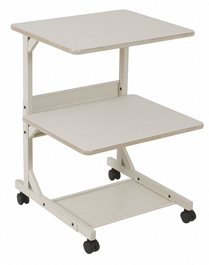 BALT Dual Laser Printer Stand, Gray 15Y28323701 Grainger