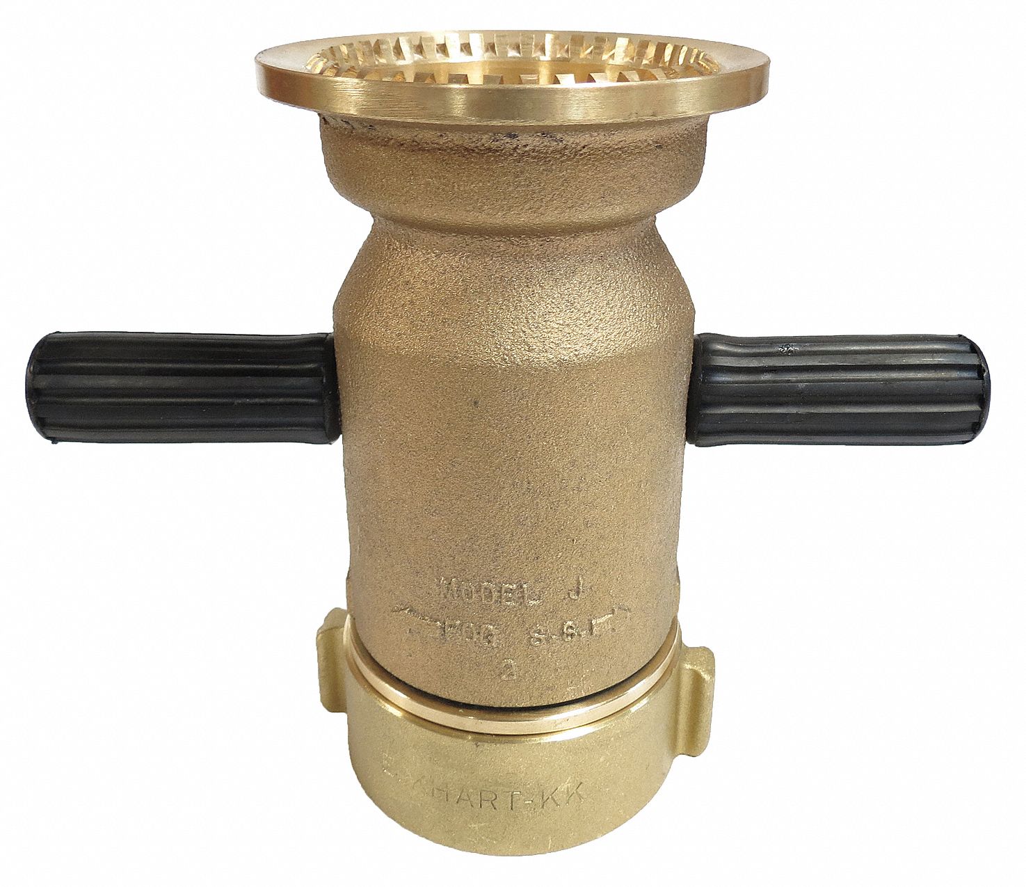 ELKHART BRASS Industrial Fire Hose Nozzle, 2 1/2 in Inlet Size, NH