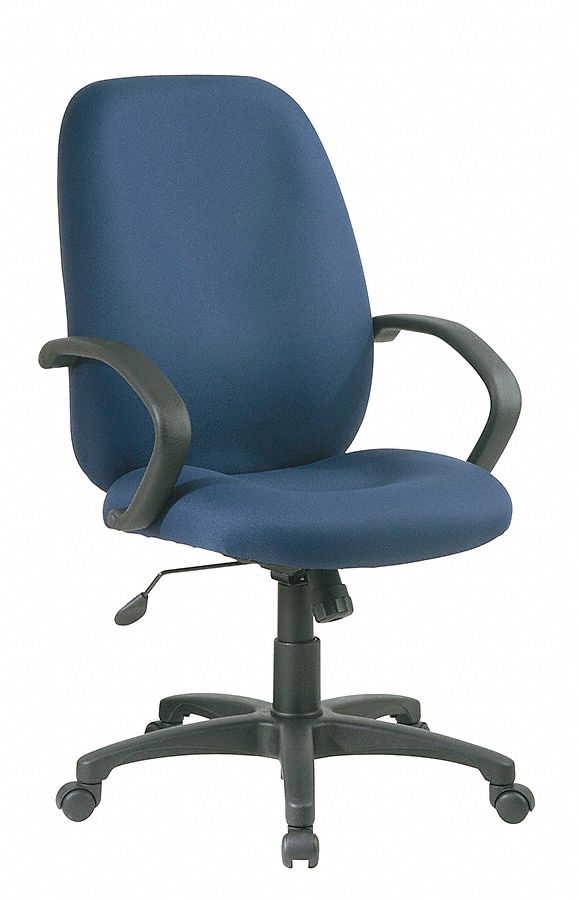 Executive Chair, Executive Chair, Blue, Fabric, 19 in to 23 in Nominal