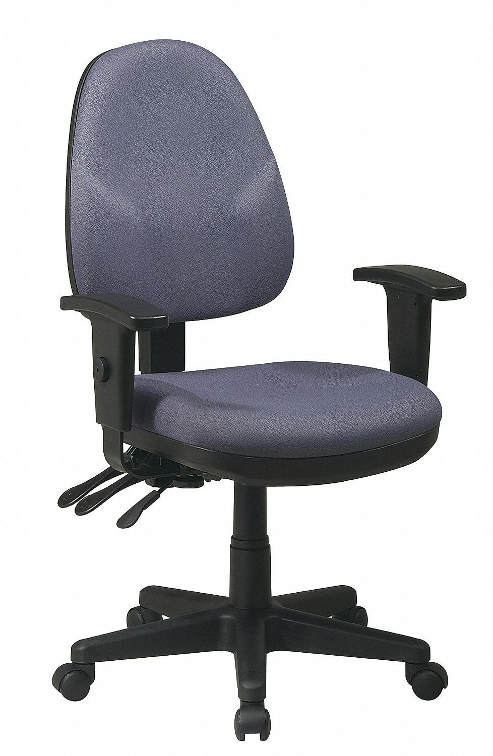 OFFICE STAR Desk Chair, Desk Chair, Gray, Fabric, 15 in to 20 in