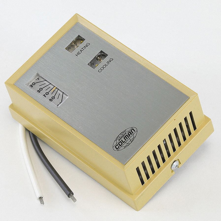 SCHNEIDER Thermostat, D.A. Heat/RA Cool, Dual Set Point, 55 Degrees to