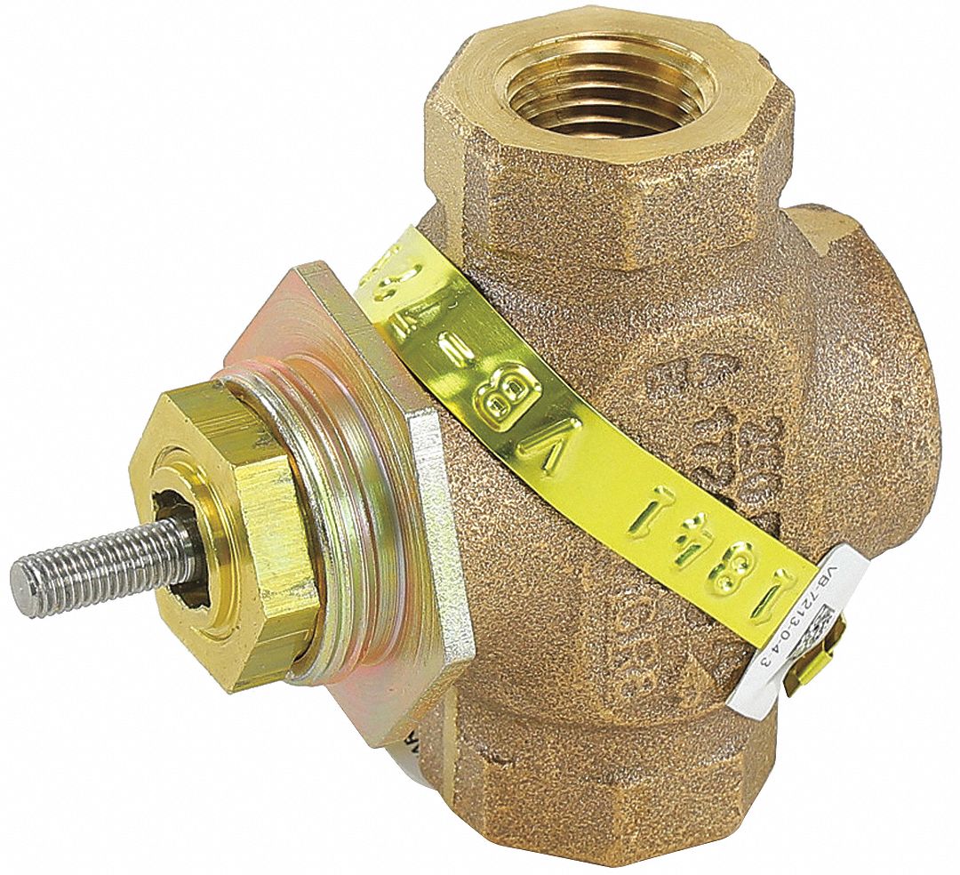 SCHNEIDER Valve, 1/2", Stem Up Open, 2.2 gpm, Bronze Body, Fits Brand Schneider Electric
