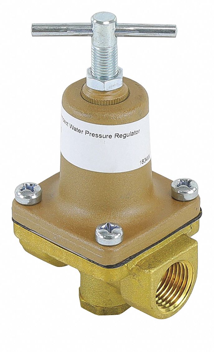 WATTS Regulator, 1/2", Water Pressure Reducing, Lead Free, 10 to 125