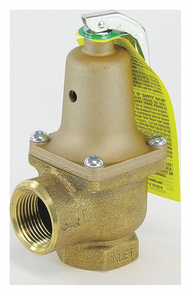 WATTS, Pressure Safety Relief Valve, 1", 75 psi 161Z960121494 Grainger