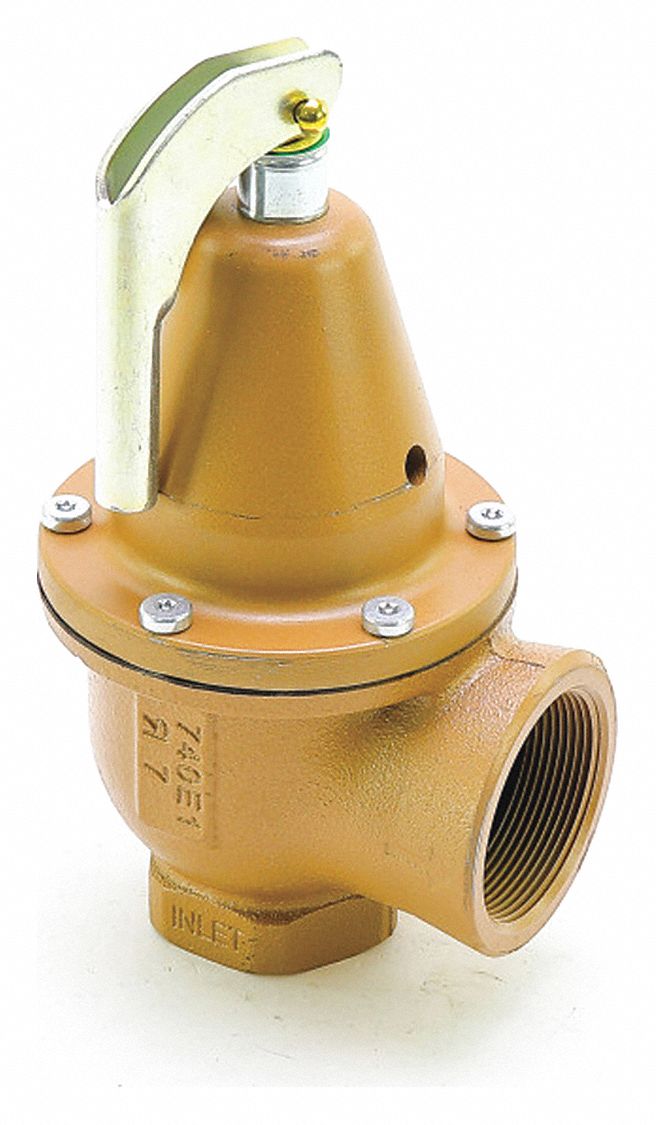 WATTS Pressure Safety Relief Valve, 11/2" x 2", 40 psi, 3,569,000 Btu