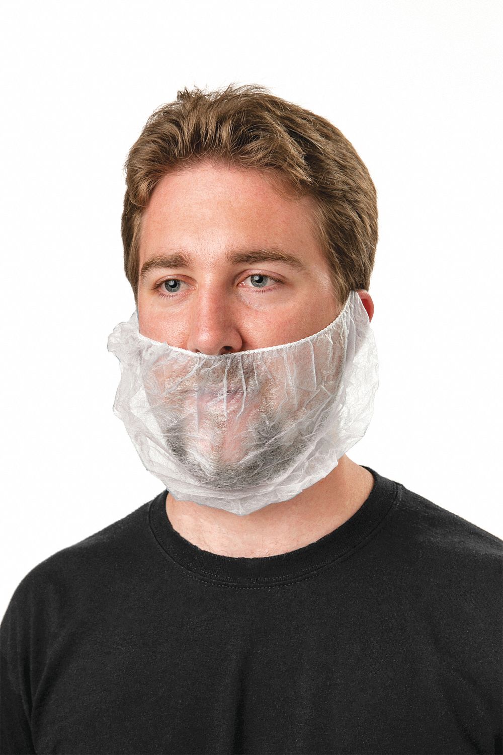 CELLUCAP Beard Net, Attachment Style Head Strap, White, L, PK 1000