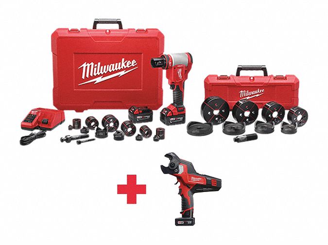 MILWAUKEE, 12 V/18 V Volt, 2 Tools, Cordless Combination Kit - 165FT4