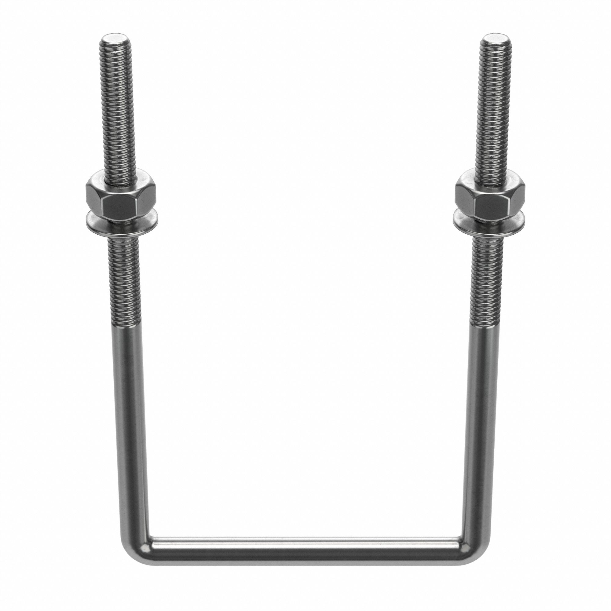 Square UBolt 304 Stainless Steel, Plain, 3/8"16 Thread Size, 4 in