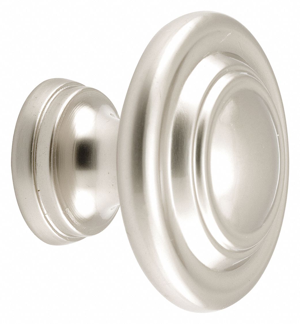 PRIMELINE Closet Door Pull Knob, BiFold Door, Nylon, Satin Nickel, 3 3