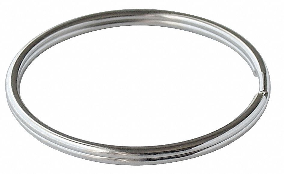 LUCKY LINE PRODUCTS Split Ring 3 in Ring Size, NickelPlated, 10 PK