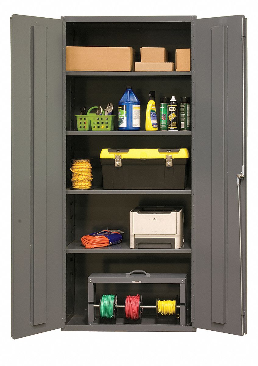 DURHAM MFG Industrial Storage Gray, 84 in H X 36 in W X 18 in