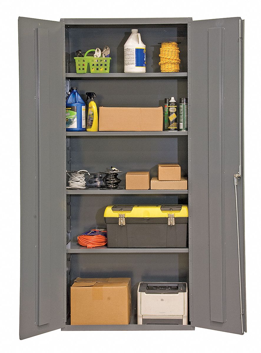 DURHAM MFG Storage 36 in x 24 in x 84 in, Swing Handle & Keyed