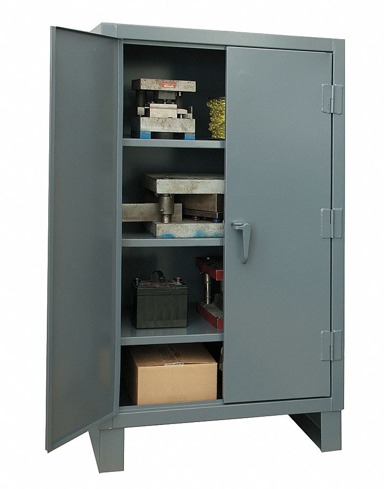 DURHAM MFG Heavy Duty Storage Gray, 66 in H X 48 in W X 24 in