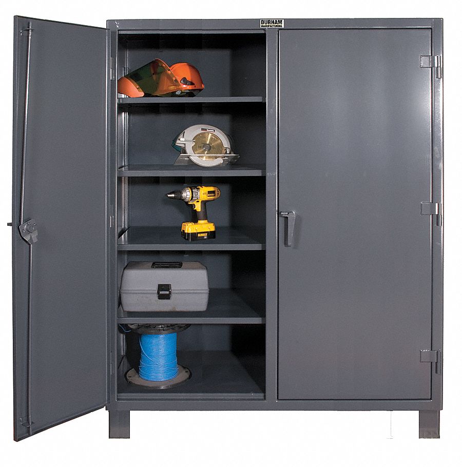 DURHAM MFG Heavy Duty Storage Gray, 78" H X 48" W X 24" D