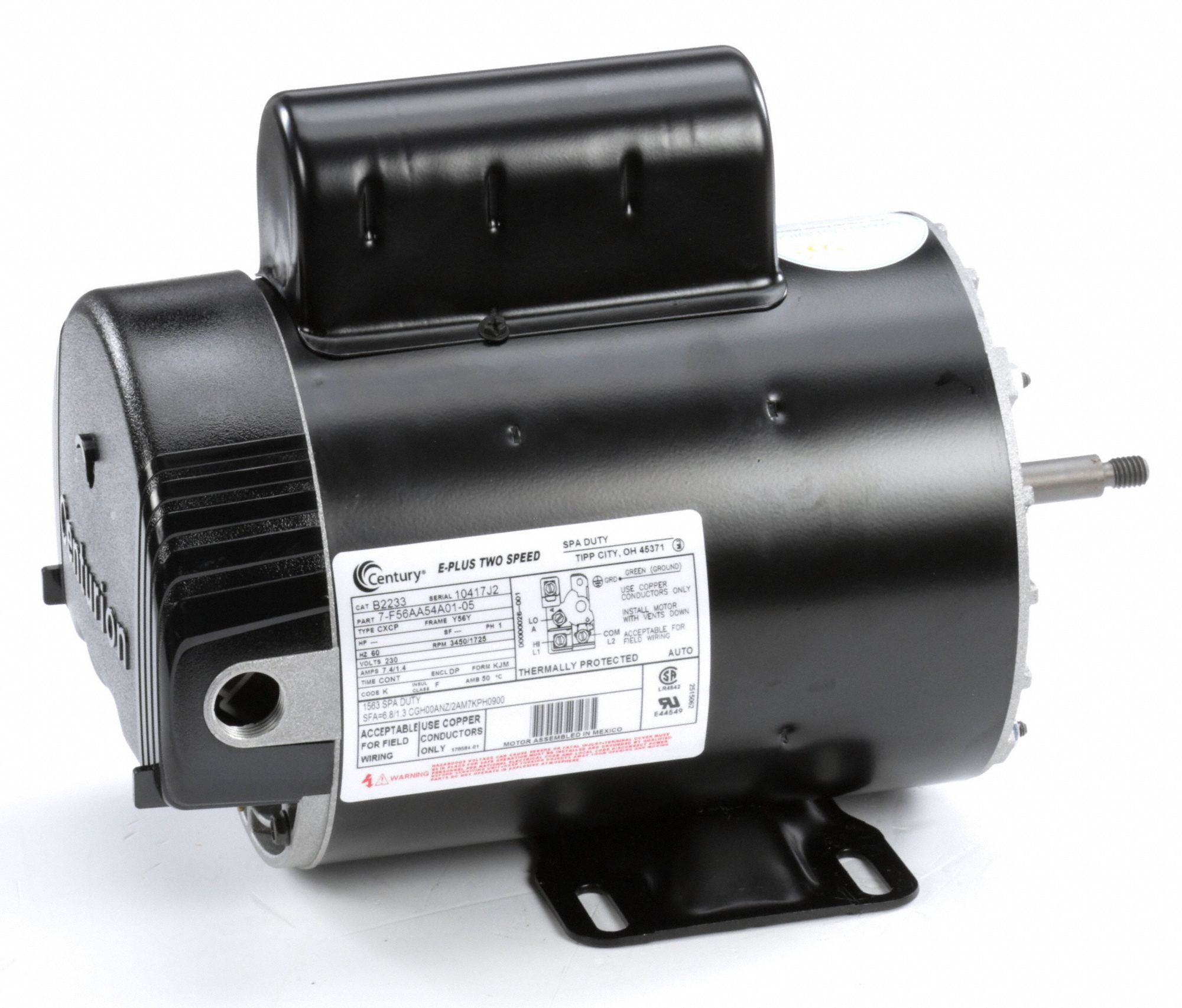 CENTURY Pool and Spa Pump Motor Rigid Base Mounting, 2, 1/6 HP, 1