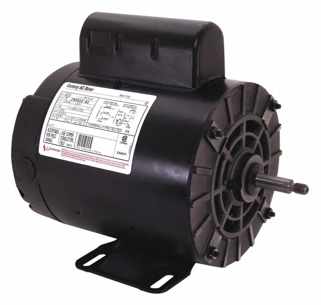 CENTURY Pool Pump Motor, 5 HP, 3450 RPM, 230VAC 16U417B238 Grainger