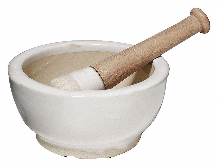 APPROVED VENDOR MORTAR AND PESTLE,125 ML Mortar and Pestle Sets