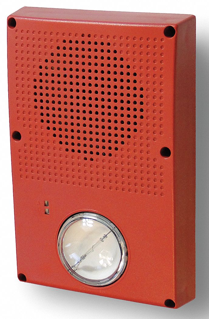 EDWARDS SIGNALING Outdoor Speaker Strobe, Red - 16X453|WG4RN-SVMHC