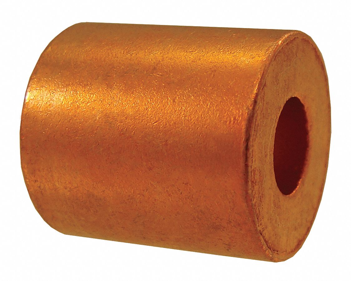 LOOS Wire Rope Stop Sleeve, For Wire Rope Dia. 1/4 in, 122 Copper