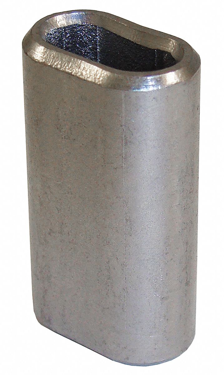 LOOS Wire Rope Sleeve, For Wire Rope Dia. 3/16 in, 304 Stainless Steel