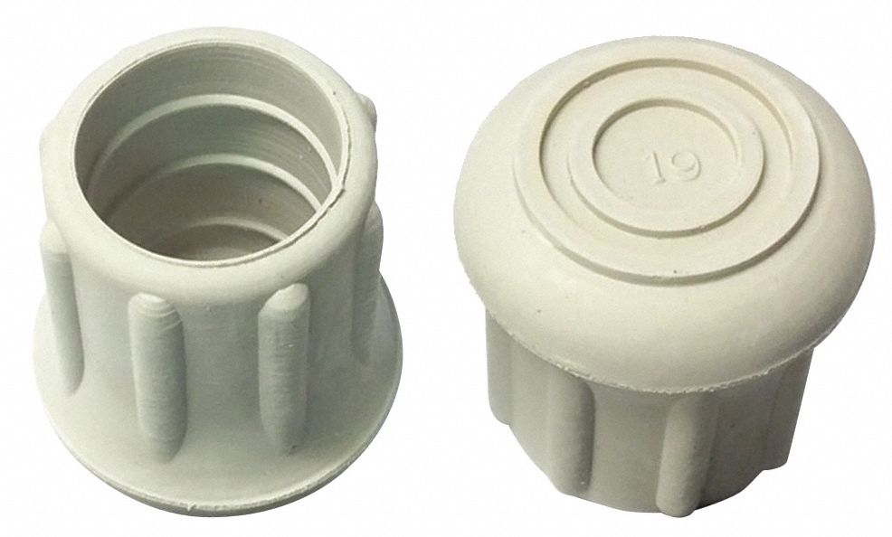 7/8 in Leg Outside Dia., 55/64 in Dia., Furniture Protective Leg Tips