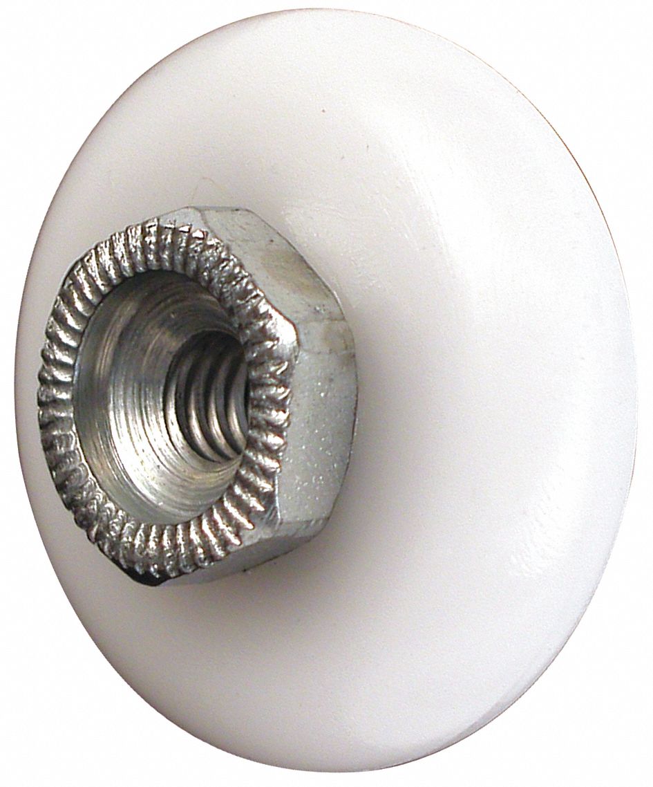 PRIMELINE, Plastic, 3/4 in x 1/4 in x 3/4 in, Sliding Shower Dr Rollers,3/4",Oval,PK25 170D46