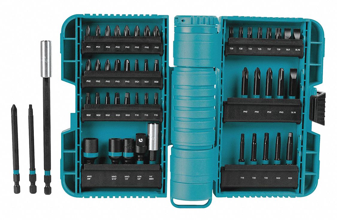 MAKITA, Impact,Driver Bit Set,50 pcs. 170L85A98348 Grainger