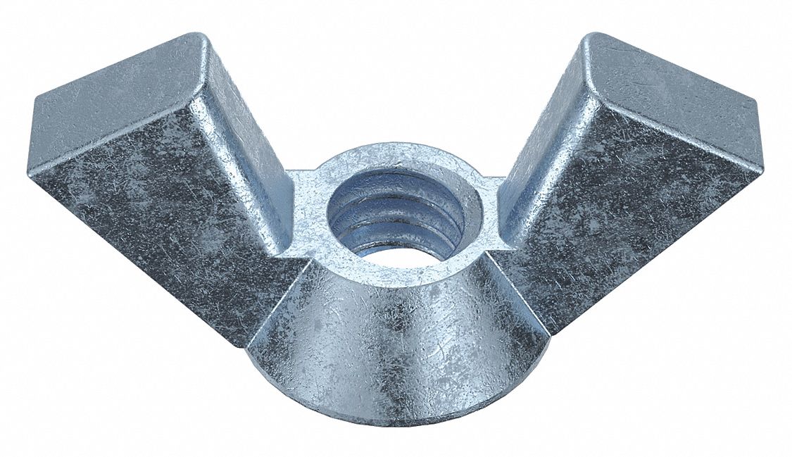 1/4"20 Thread Size, Steel, Wing Nut 177L99B16250.025.0001 Grainger