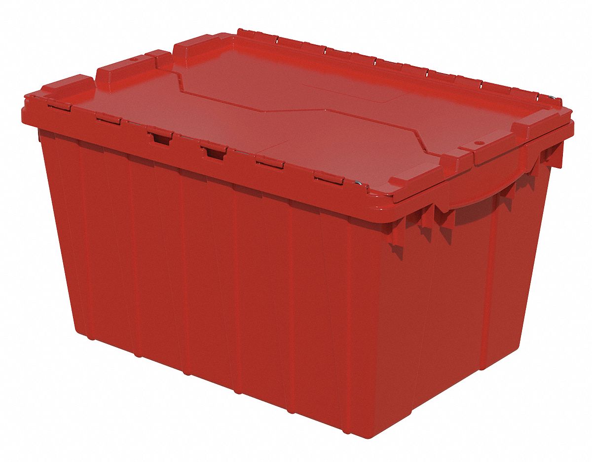 AKROMILS, 12 gal, 21 1/2 in x 15 1/4 in x 12 1/2 in, Attached Lid