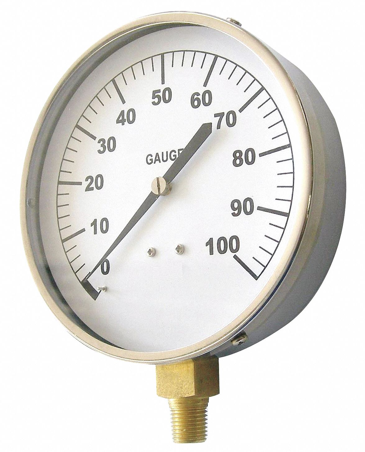 GRAINGER APPROVED Pressure Gauge, 0 to 100 psi Range, 1/4 in NPT, +/1.
