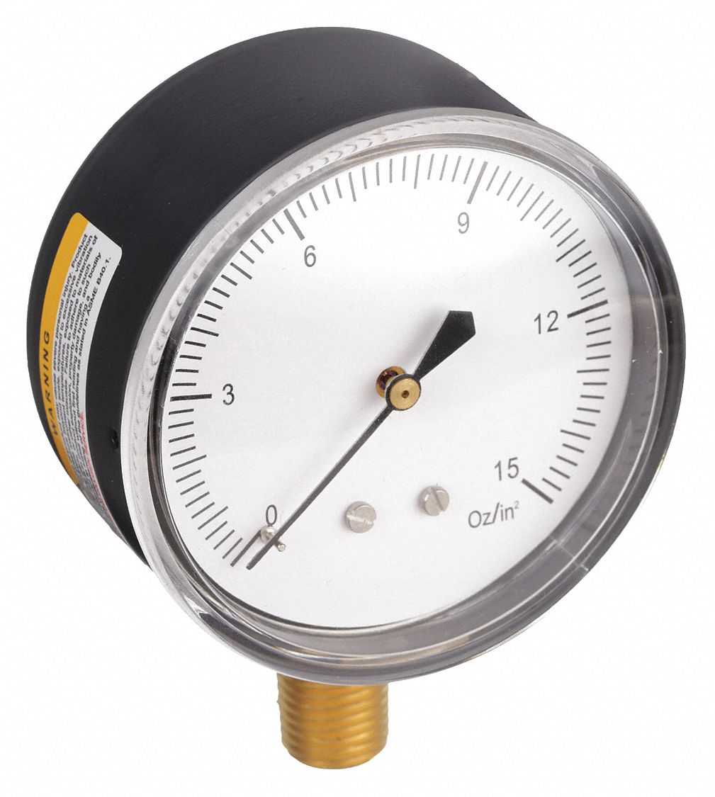 For Inert Gases, 0 to 15 oz/in2, Low Pressure Gauge 18C77718C777