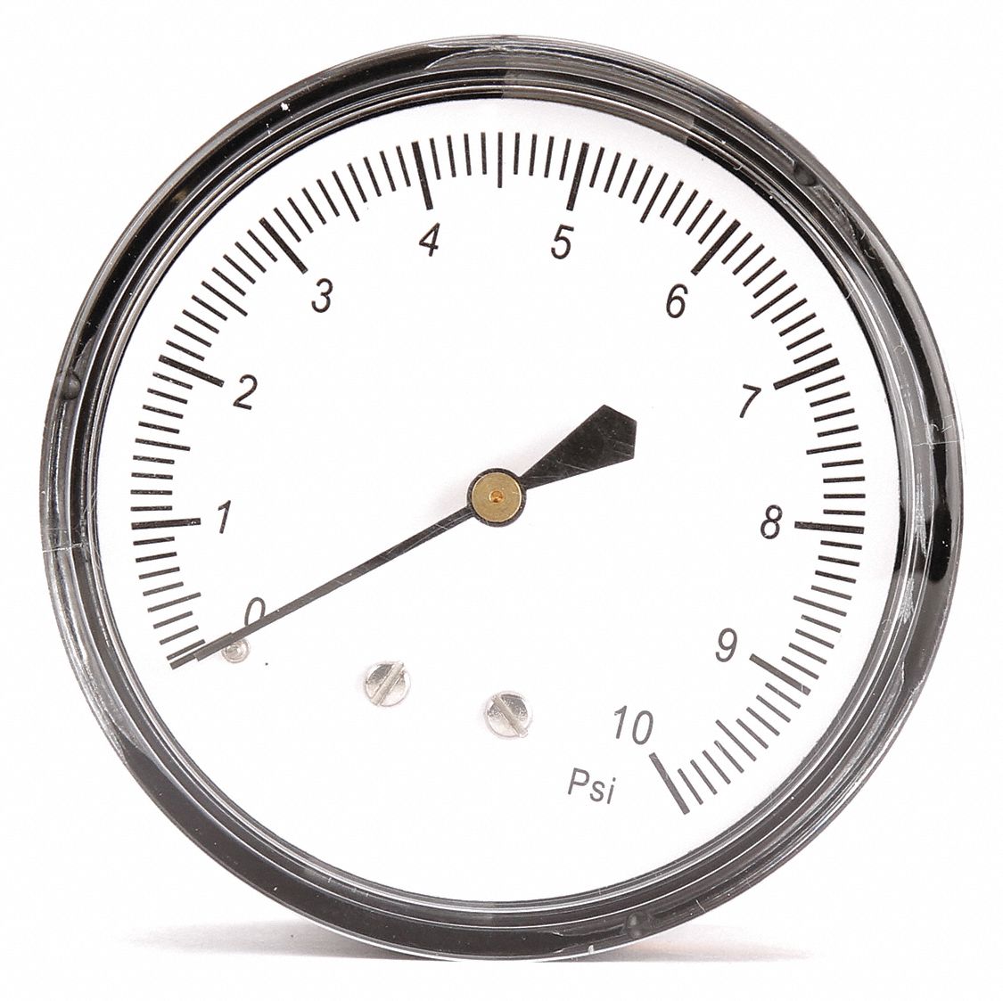 GRAINGER APPROVED Low Pressure Gauge For Inert Gases, 0 to 10 psi, 2 1