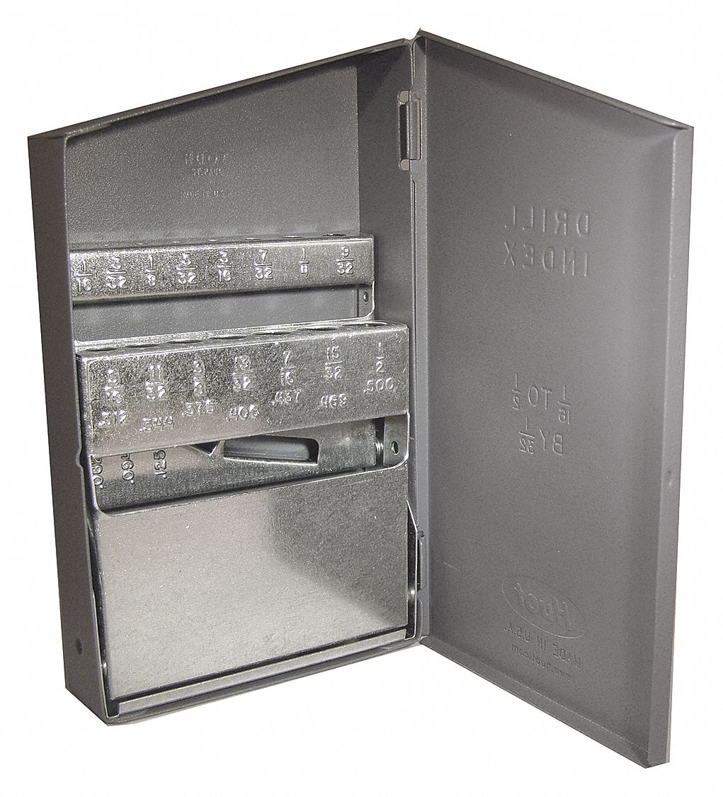 HUOT Steel Drill Bit Case, 7" D X 11/4" H X 4" W, Jobber Length