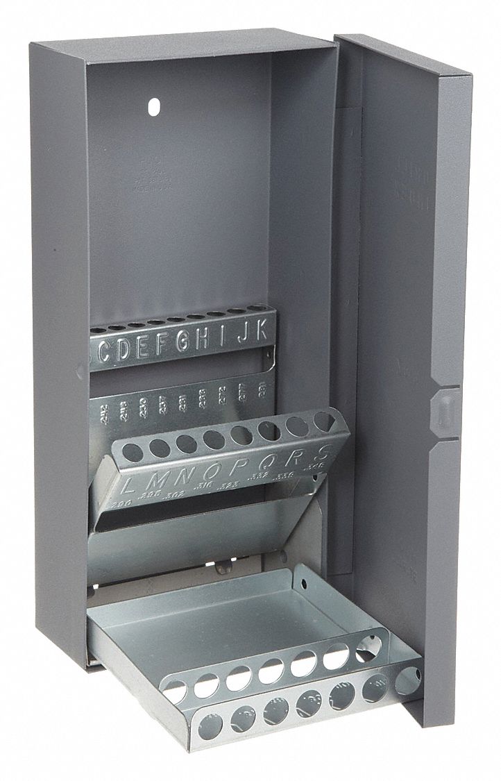 HUOT Steel Drill Bit Case, 83/4" D X 13/4" H X 4" W, Taper Length