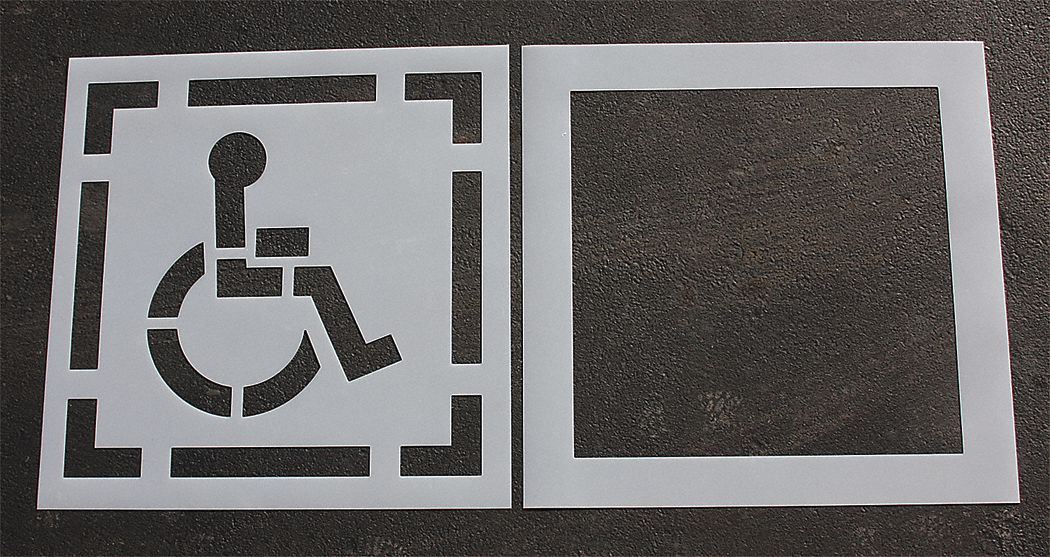 RAE STL1163030 Pavement Stencil,42" x 42",DOT,Handicap eBay