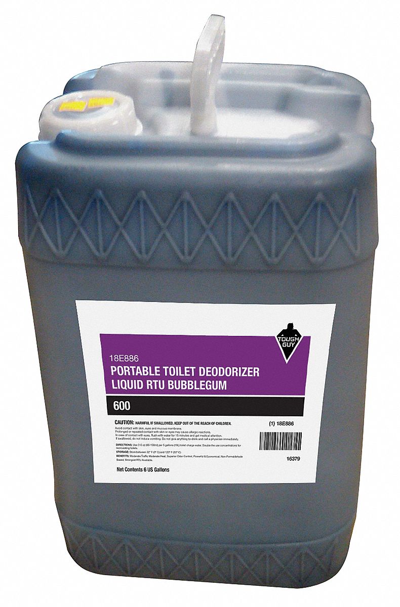 TOUGH GUY, Jug, 6 gal Container Size, Portable Toilet Deodorizer