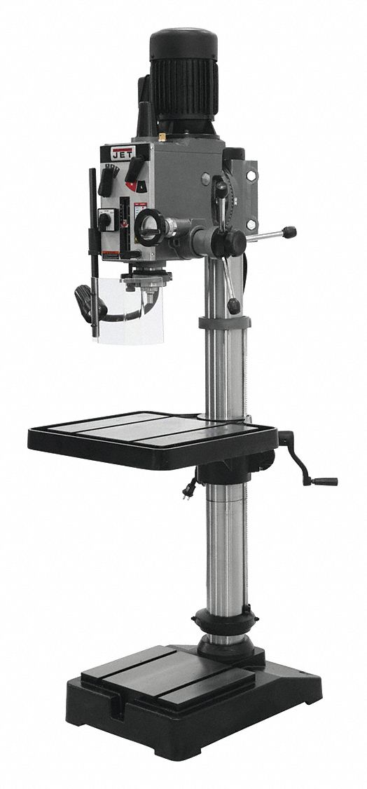 JET 2 hp Motor HP Floor Drill Press, Geared Head Drive Type, 20 in