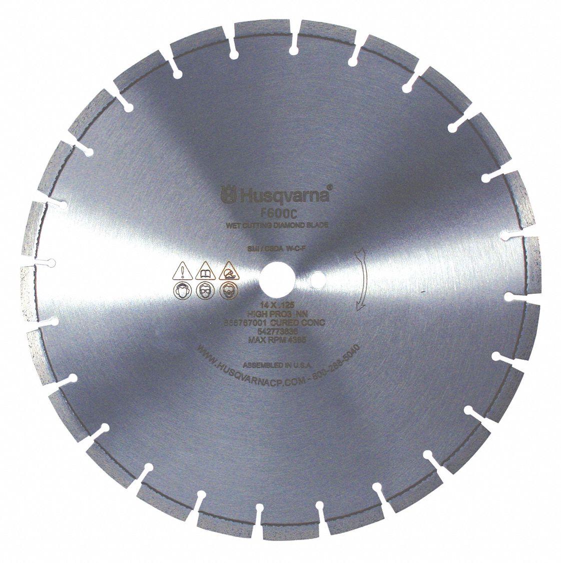 HUSQVARNA Large Flat Saws, Diamond Saw Blade, Concrete, Granite