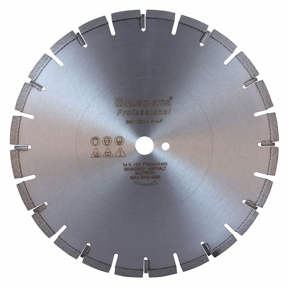 HUSQVARNA, 20 in Blade Dia., 1 in Arbor Size, Diamond Saw Blade