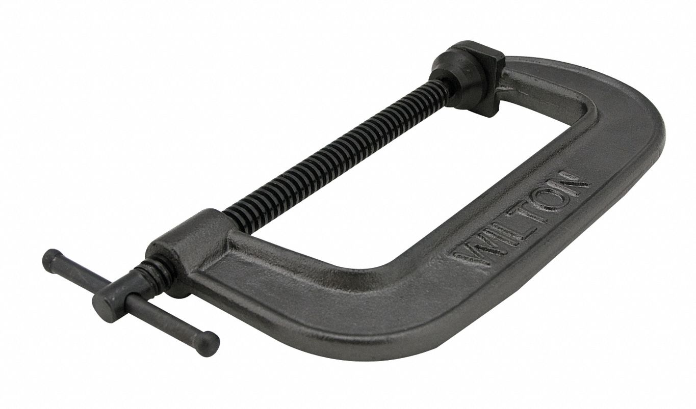 WILTON Regular Duty Cast Iron CClamp, 12 in Max. Opening, 3 5/8 in