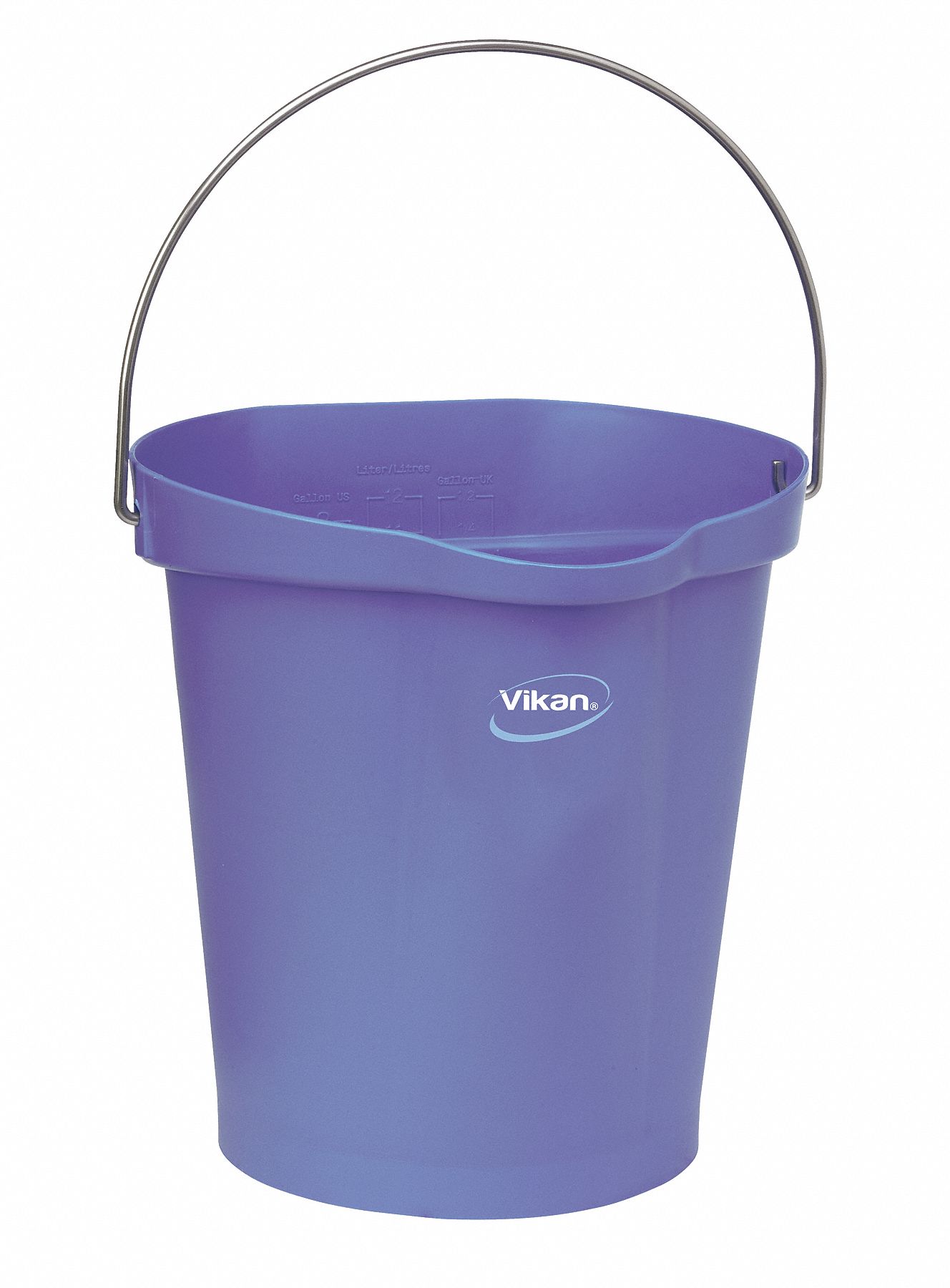 VIKAN Hygienic Pail 3 gal Bucket Capacity, Polypropylene, Purple