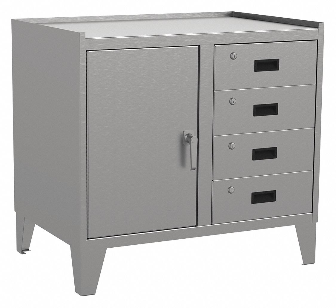 JAMCO Industrial Storage Gray, 34 in H X 36 in W X 24 in D