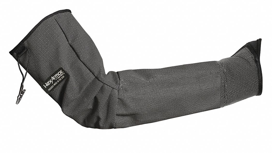 HEXARMOR, ANSI/ISEA Cut Level A7, Black/Gray, CutResistant Sleeve
